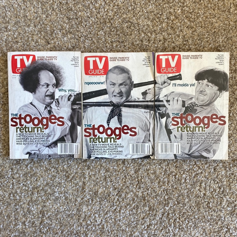 TV Guide The Three Stooges Collector’s Covers